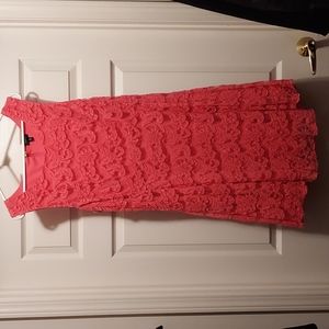 Torrid pink brushed lace skater dress size 20